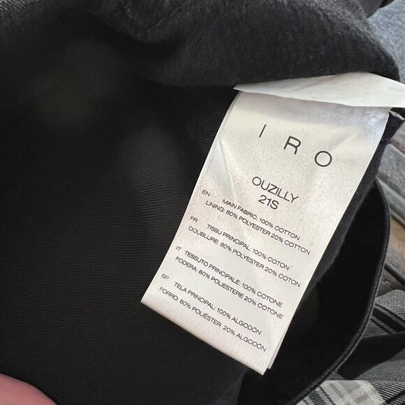 IRO Ouzilly Paperbag Belted Faded Black High Rise Tapered Jeans Size FR 38 US 6 - Picture 10 of 10